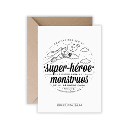 TARJETA - GRACIAS POR SER EL SUPER-HÉROE QUE EXPULSABA LOS MONSTRUOS + SOBRE KRAFT