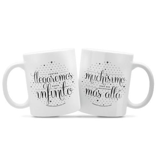 PACK DE TAZAS - JUNTOS LLEGAREMOS HASTA EL INFINITO Y MUCHÍSIMO, PERO QUE MUCHÍSIMO MÁS ALLÁ