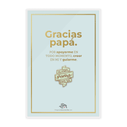 TARJETA STAMPING DORADO + PIN "EL MEJOR PADRE ERES TÚ"