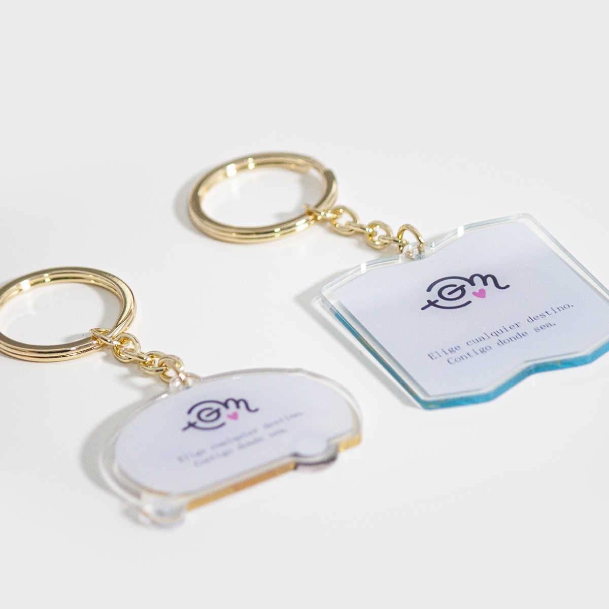 PACK LLAVEROS METACRILATO "CONTIGO DONDE SEA"