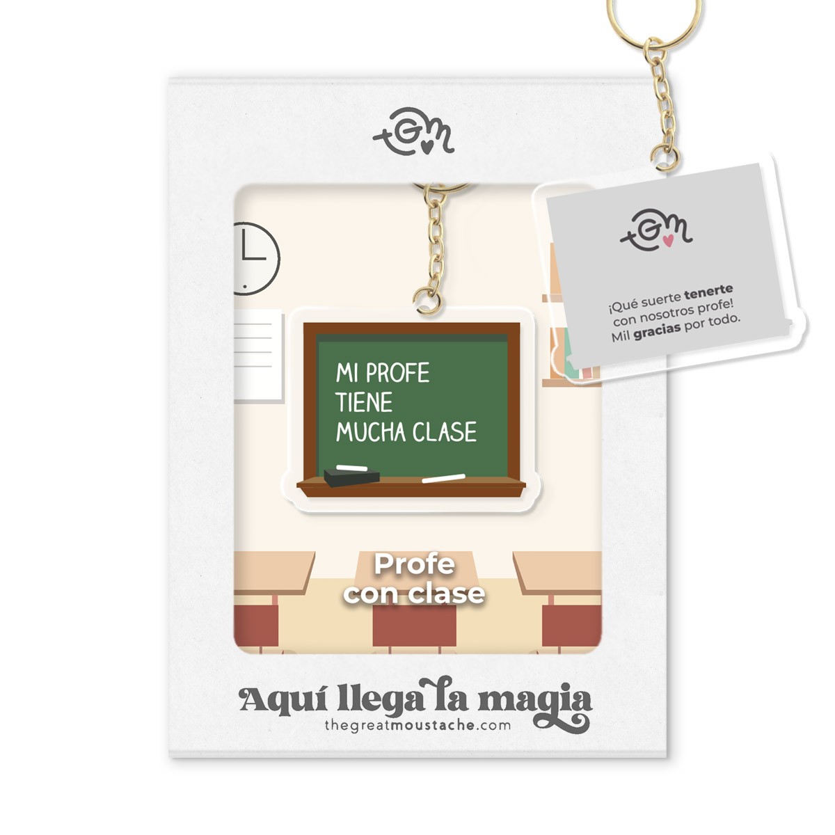 LLAVERO METACRILATO "MI PROFE TIENE MUCHA CLASE" LLAVERO METACRILATO "MI PROFE TIENE MUCHA CLASE"