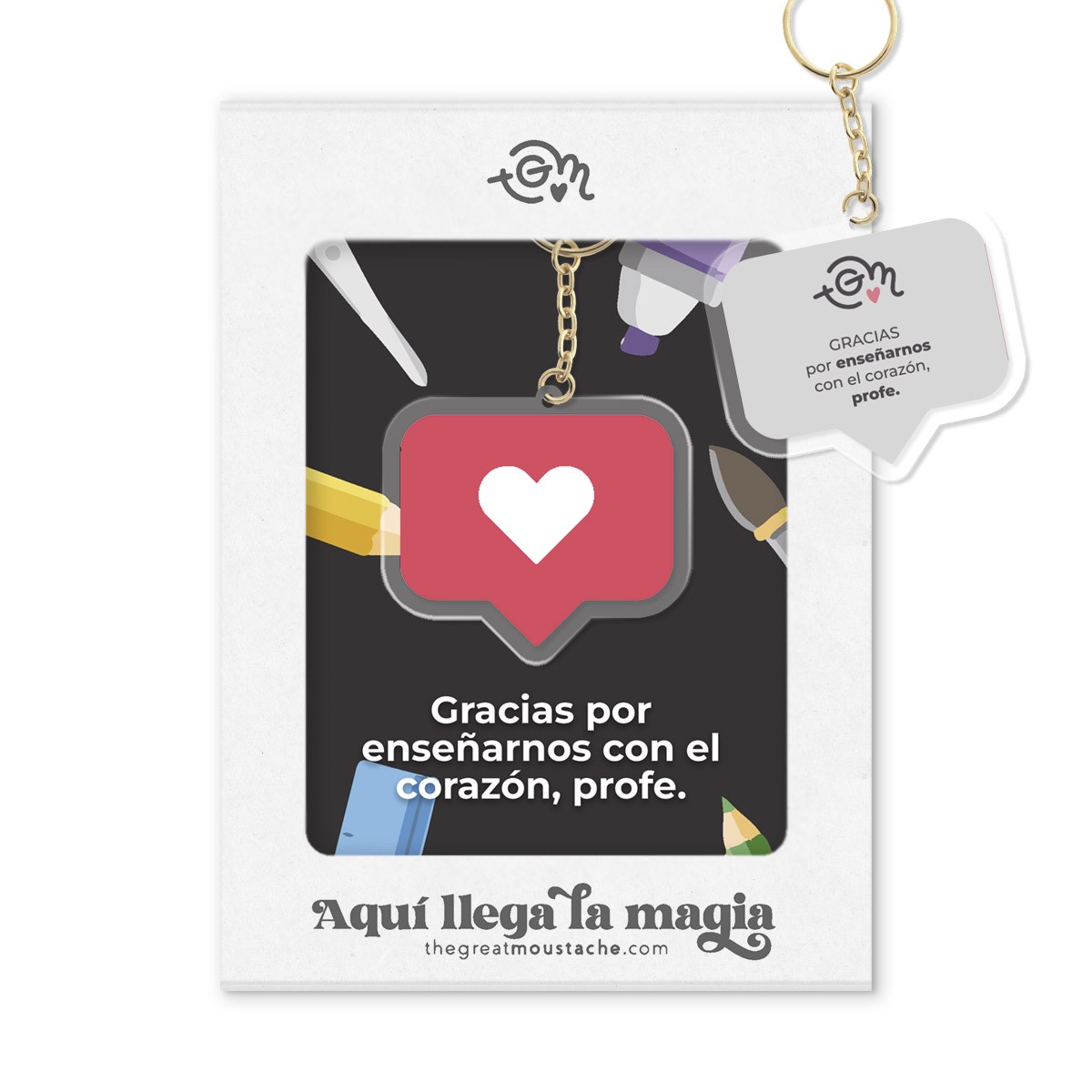 LLAVERO METACRILATO "GRACIAS POR ENSEÑAR CON EL CORAZÓN" LLAVERO METACRILATO "GRACIAS POR ENSEÑAR CON EL CORAZÓN"