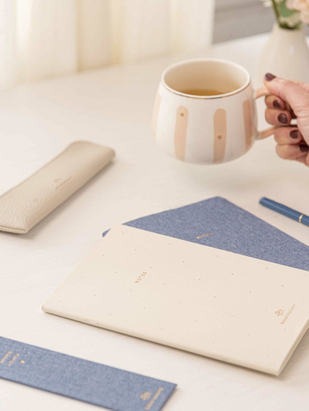 conjunto libretas denim arena a5