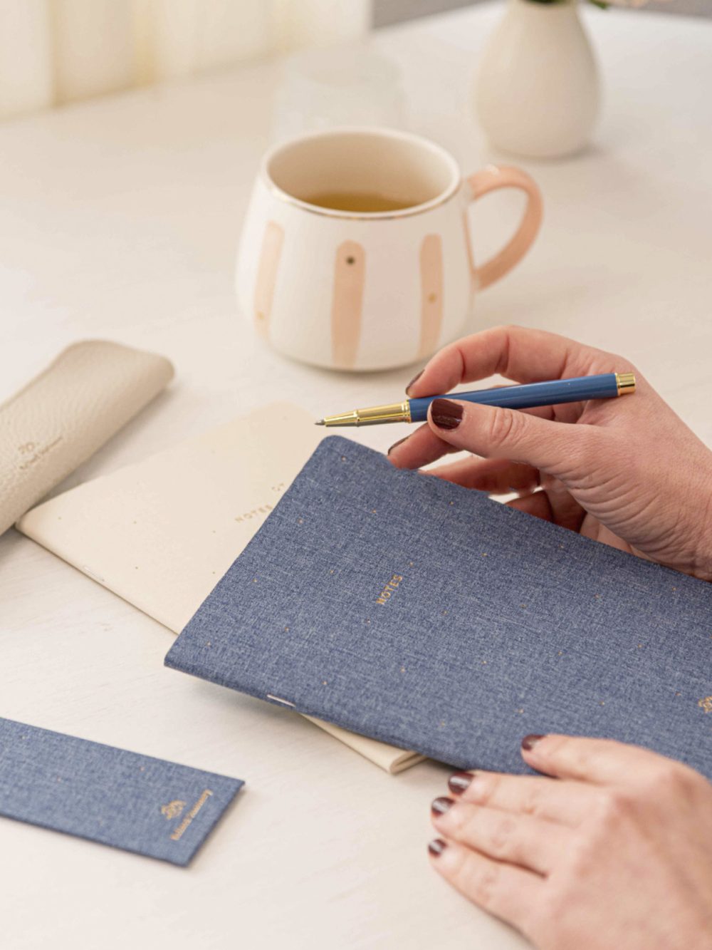 conjunto libretas denim arena a5 3