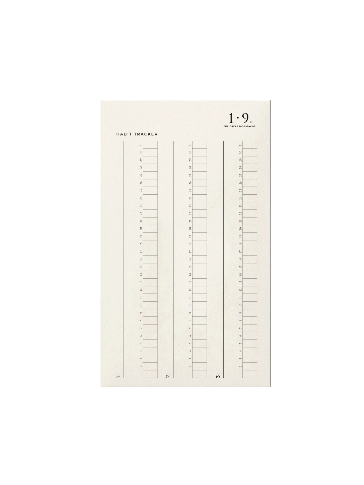 Tarjetas de planificación de hábitos The Great Moustache