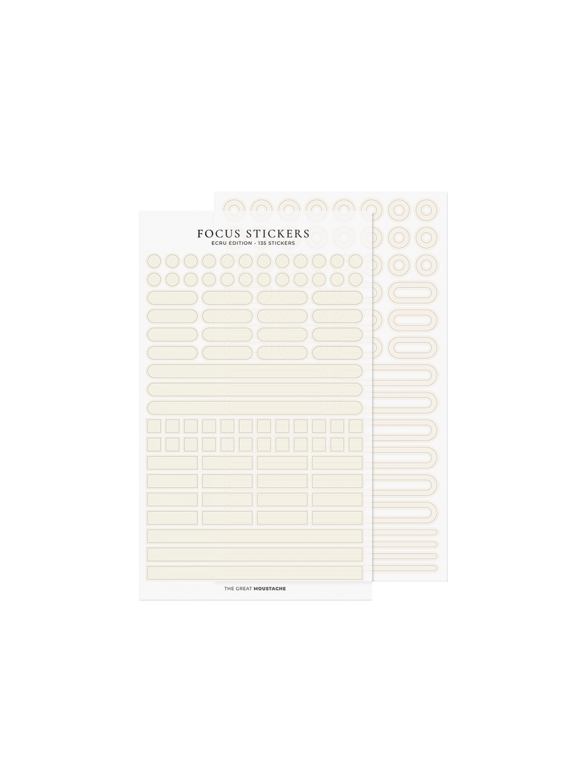 pegatinas ecru papelería the great moustache