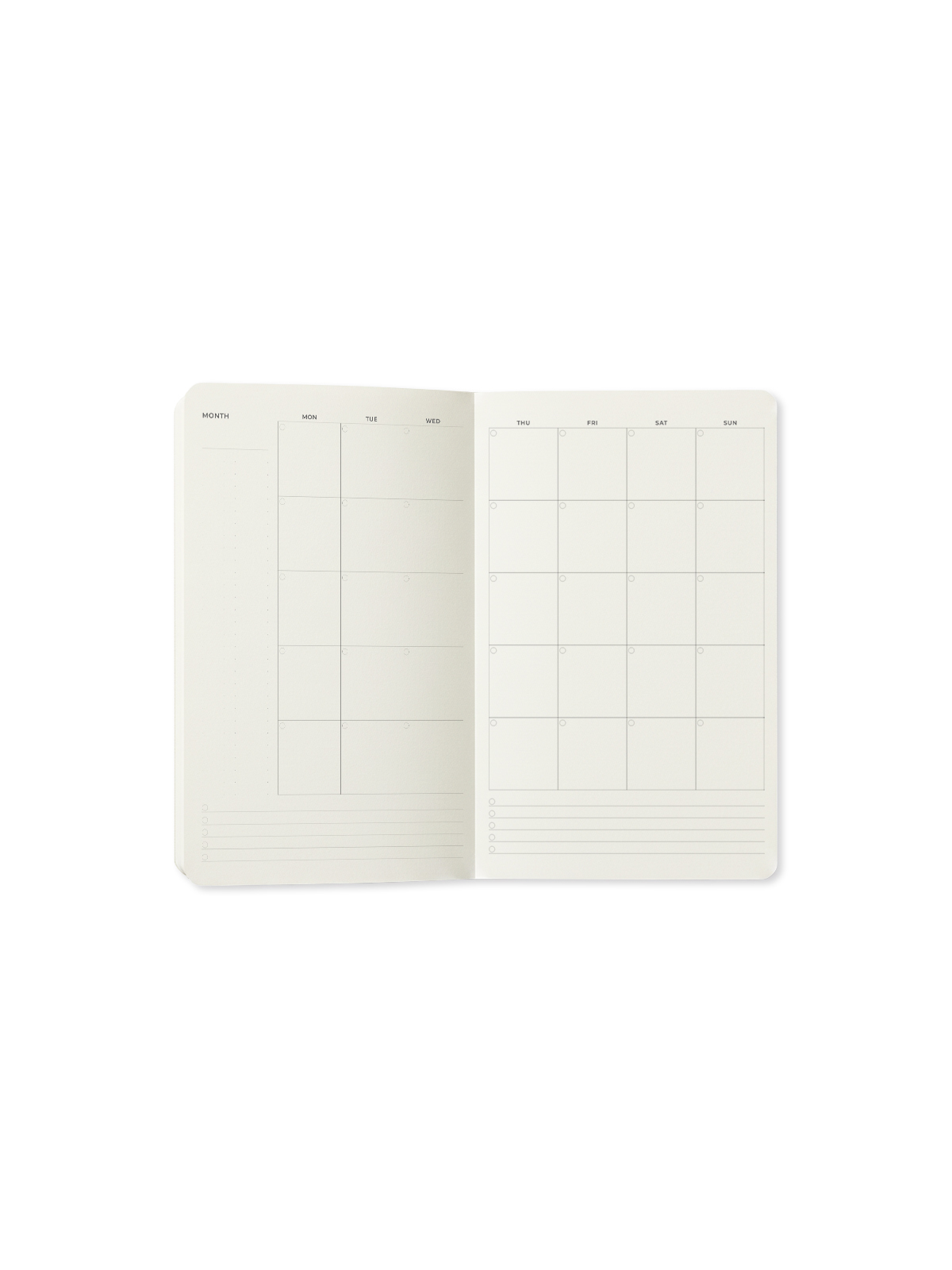 interior cuaderno planificador mensual The Great Moustache