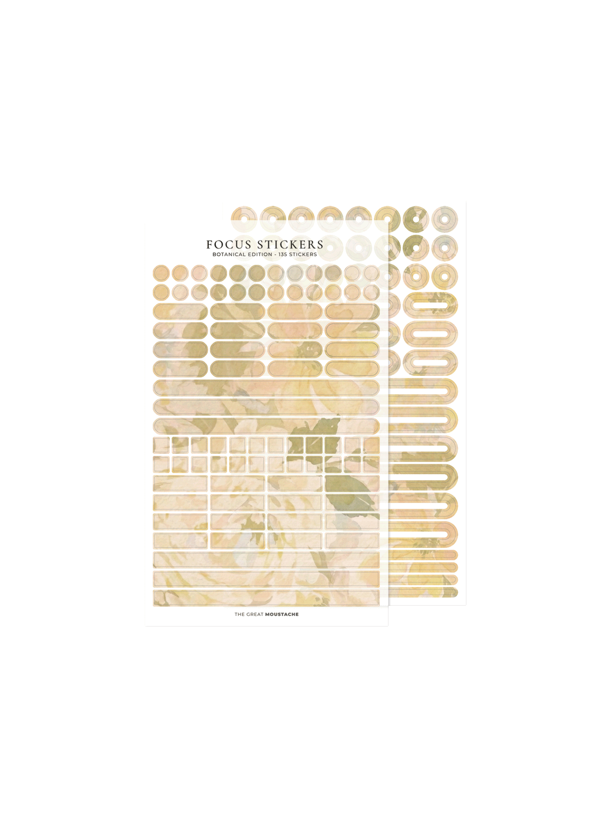 pegatinas con estampado de flores The great Moustache