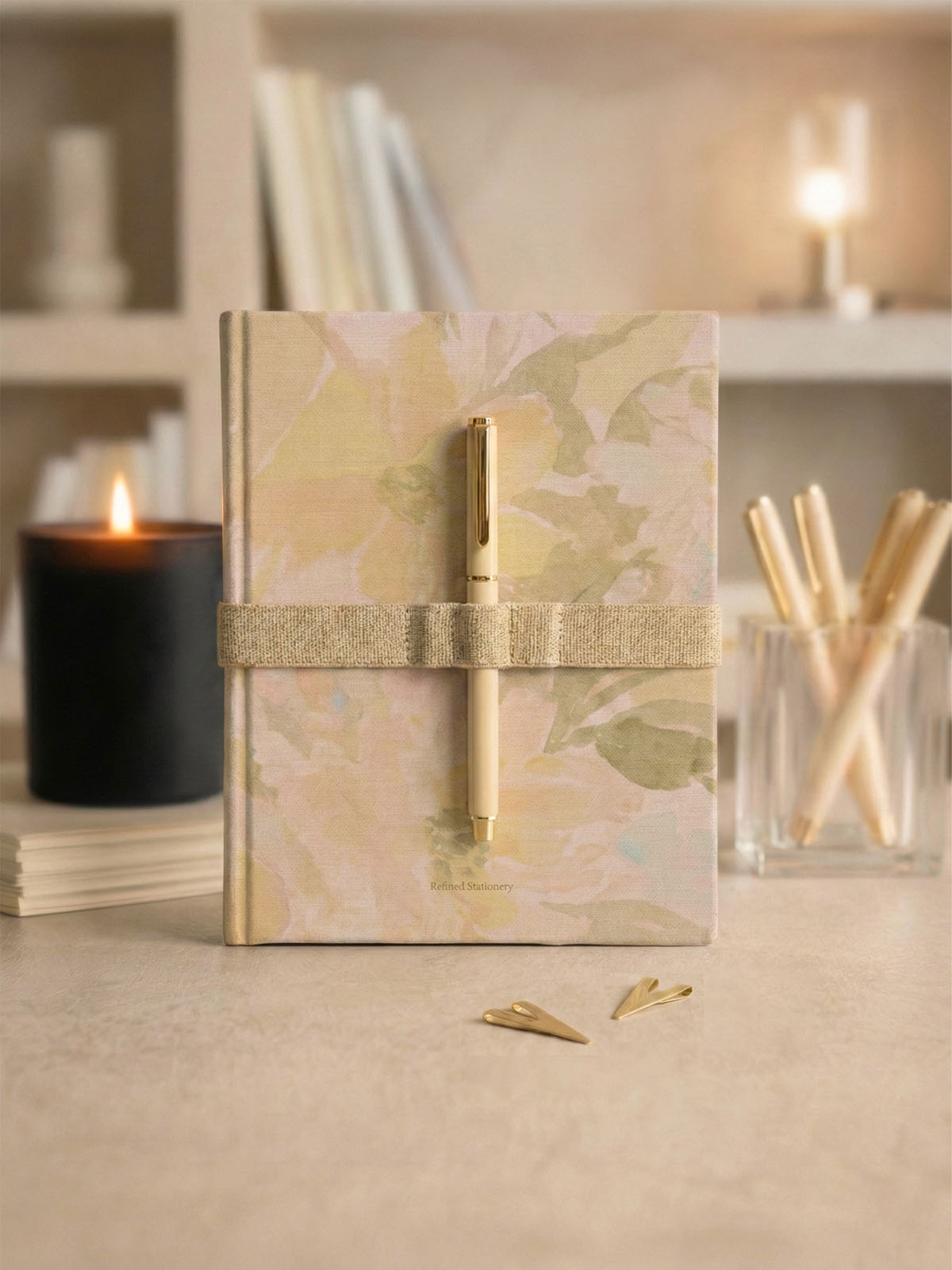 funda de cuaderno de tapa dura estampa floral