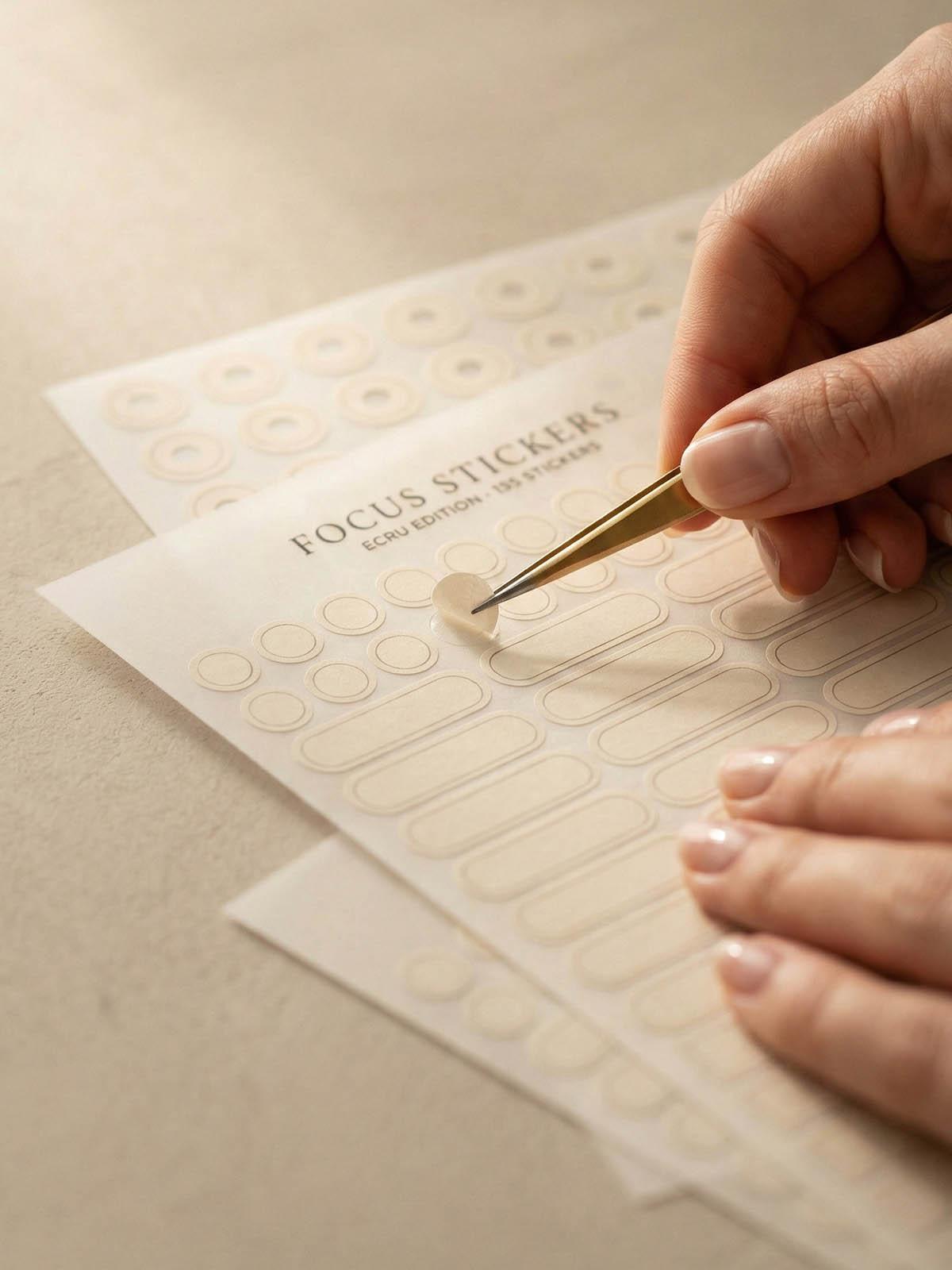 pegatinas color beige the great moustache