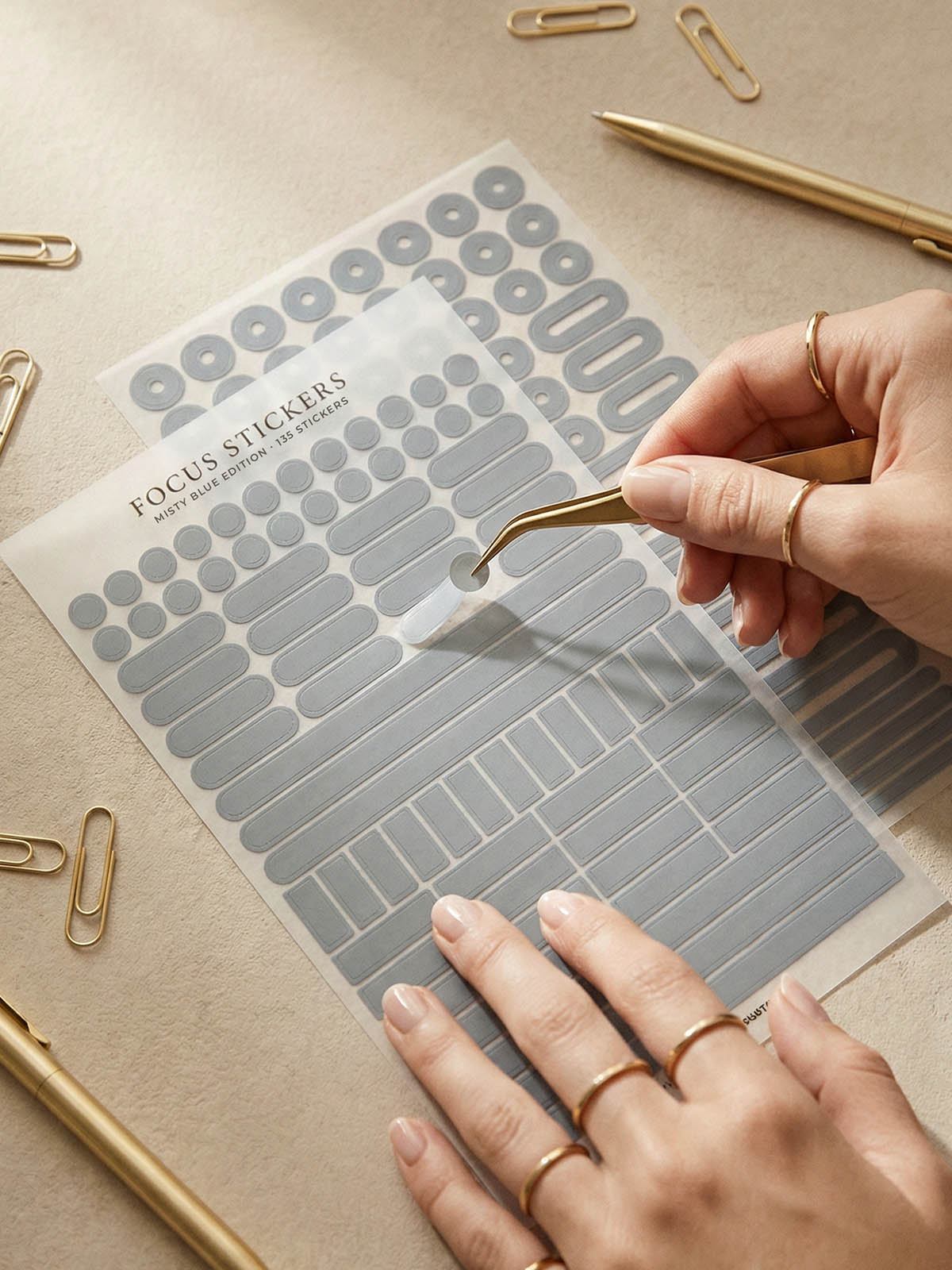 pegatinas azules the great moustache