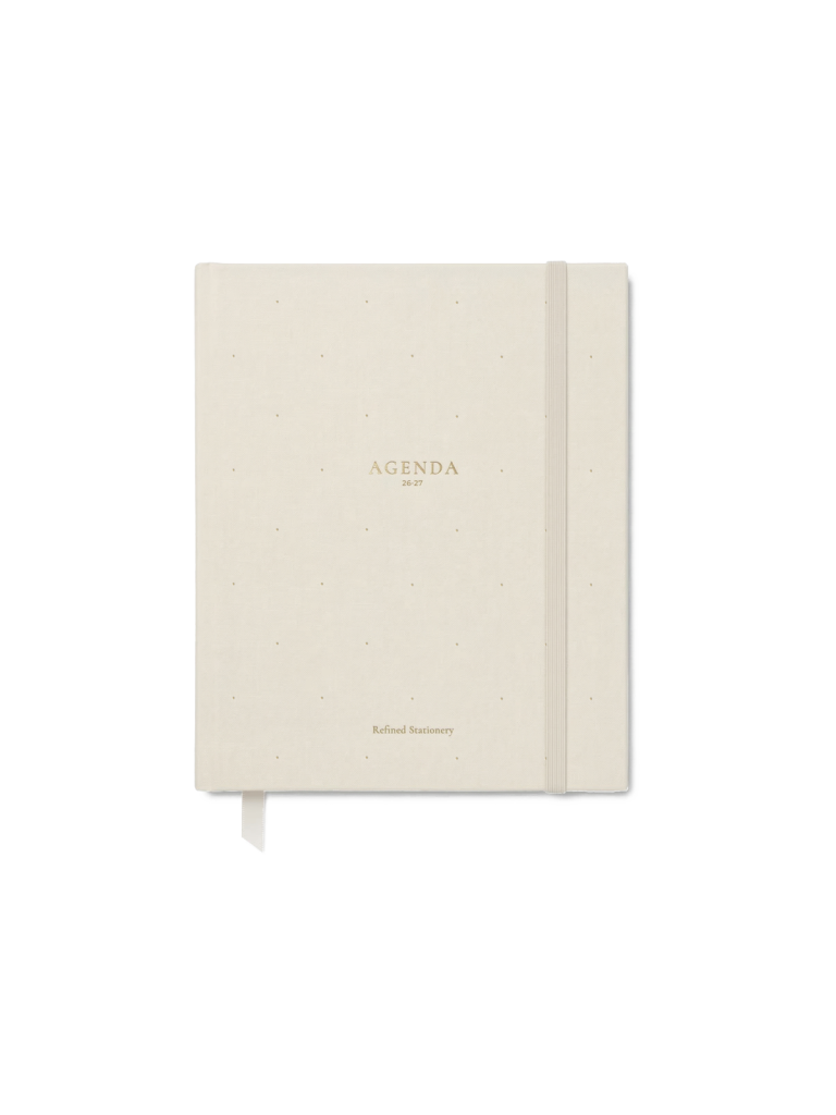 Agenda 2026-2027 entelada The Great Moustache color beige