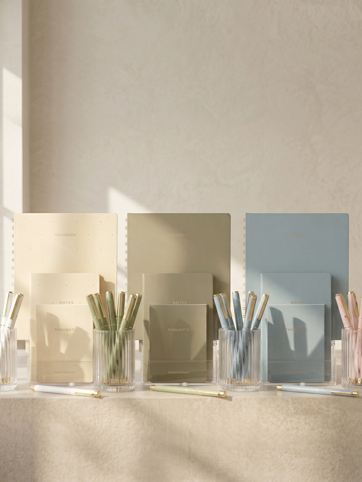 cuadernos a5, a6 y a7 entelados amarillo, azul y verde