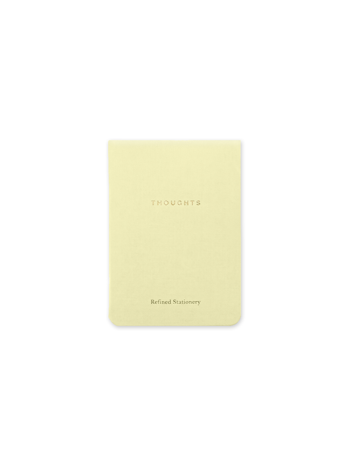 libreta entelada thoughts amarilla
