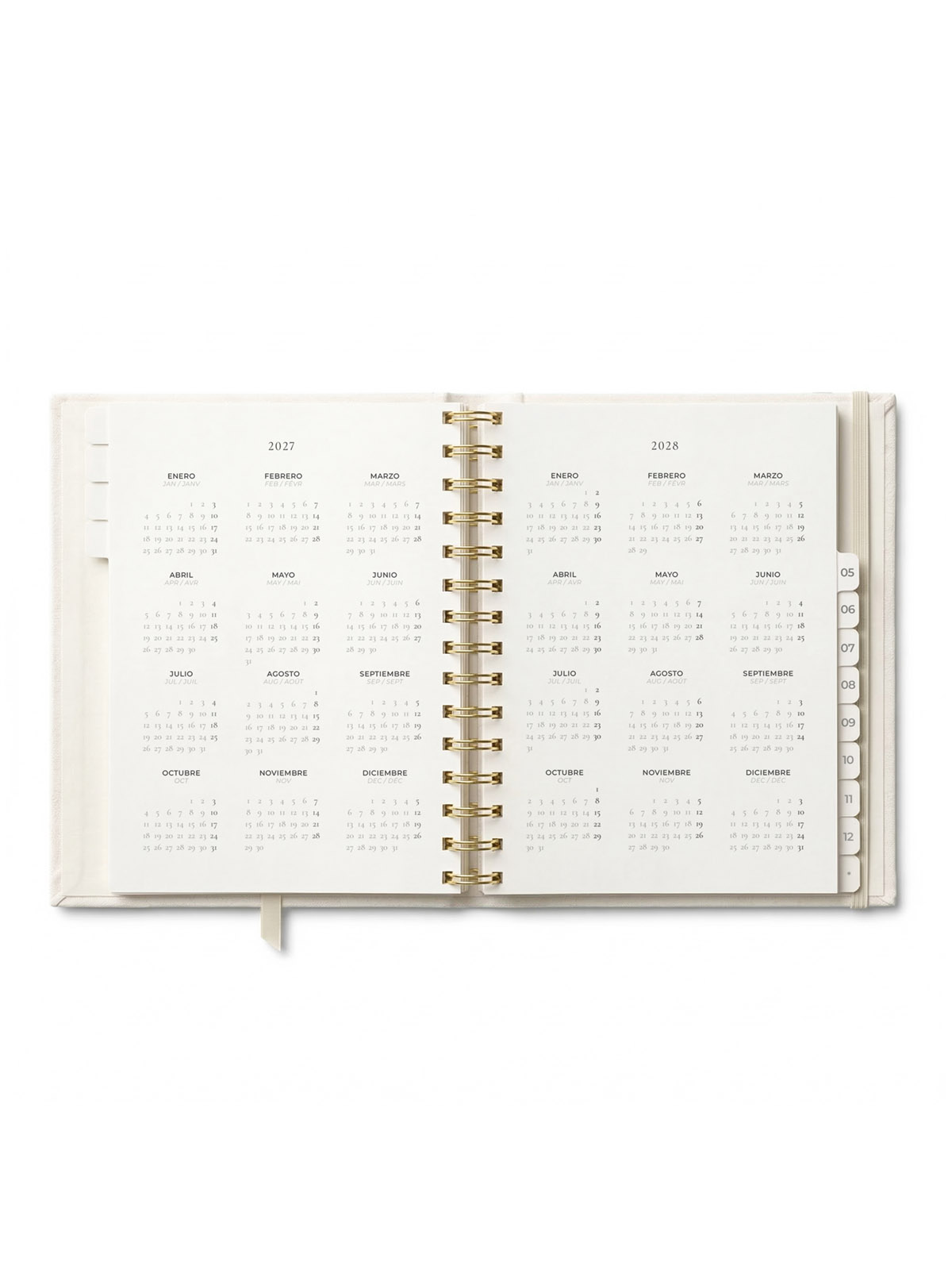 vista anual interior agenda The Great Moustache